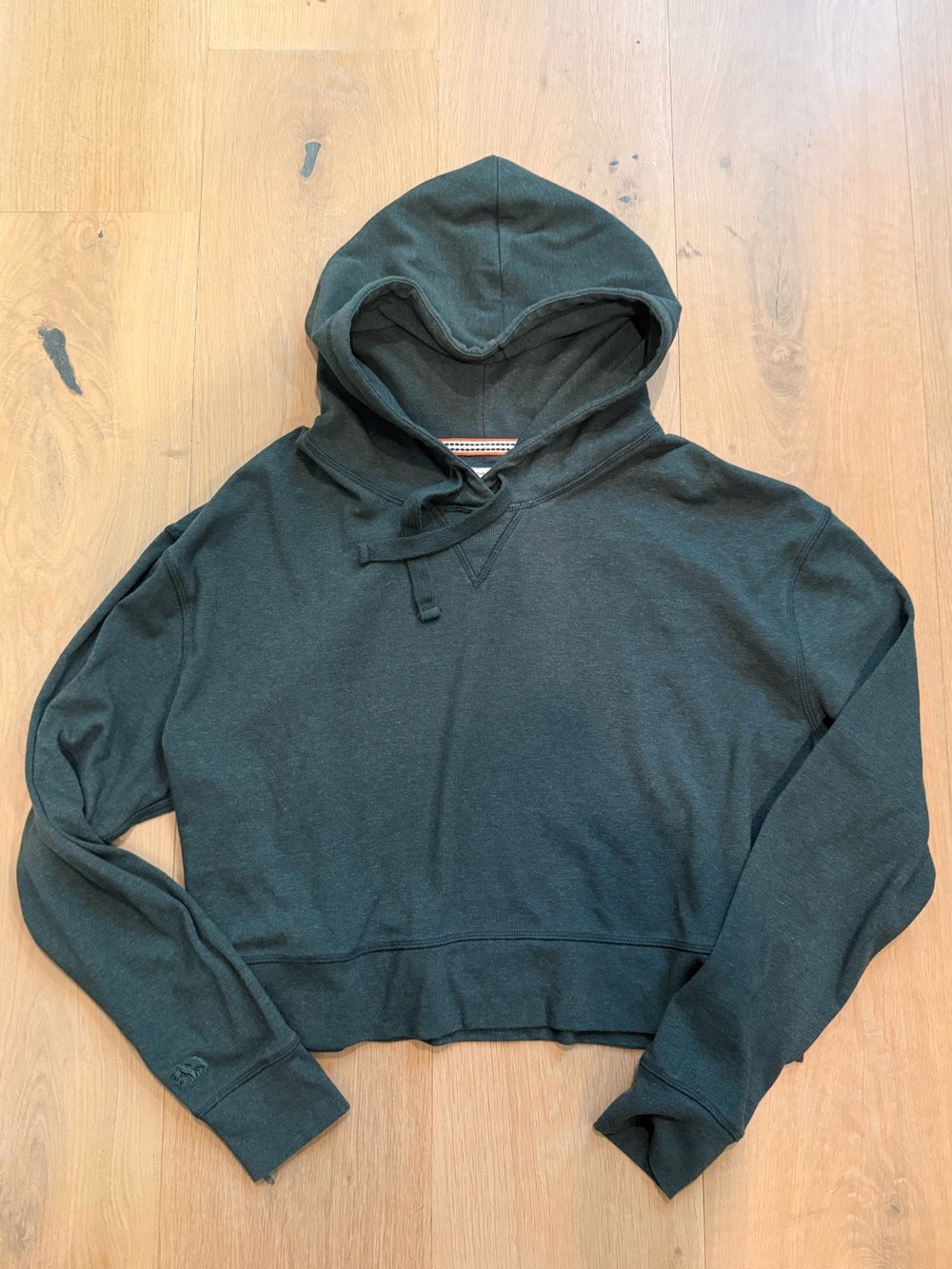 The Normal Brand Dark Green Cropped Hoodie